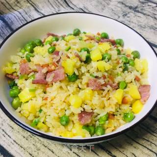 菠萝培根五彩饭的做法