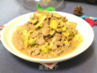 牛肉炒圆白菜的做法