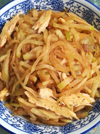 萝卜丝炒腐竹的做法