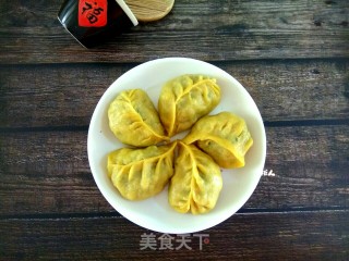 玉米面荠菜鸡蛋馅煎饺的做法