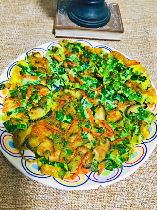 “野菜”素三鲜煎蛋的做法