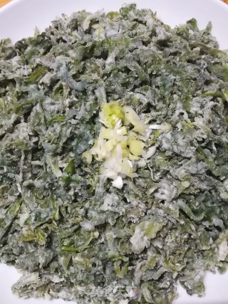 蒸茼蒿麦饭的做法