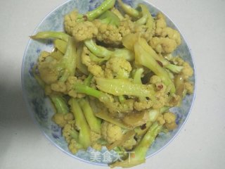 炒菜花的做法