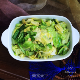 青蒜炒包菜的做法