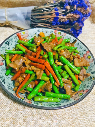 豆角炒猪心的做法
