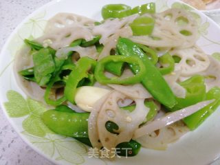 莲藕炒荷兰豆的做法