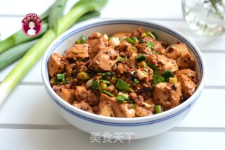 肉末青蒜豆腐的做法