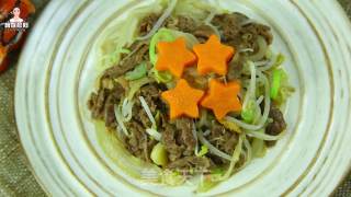 韩式牛肉卷炒豆芽的做法