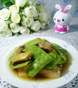 鸡块炒扁豆的做法