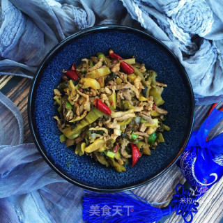 酸菜炒肉丝的做法