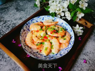 葱油炒大虾的做法