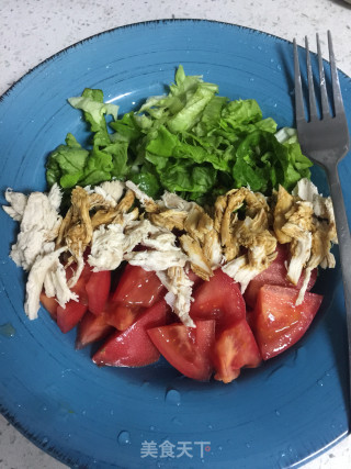 鸡胸肉色拉的做法