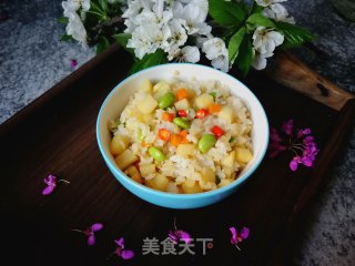 春笋毛豆炒米饭的做法