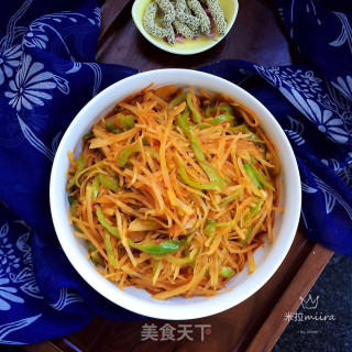 香辣青椒土豆丝的做法