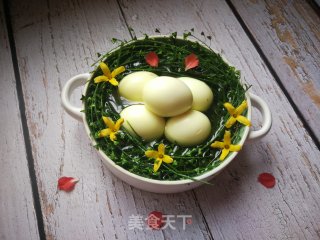 荠菜花煮鸡蛋的做法