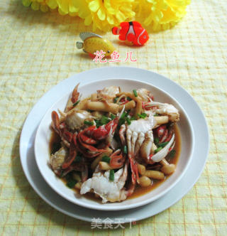 海鲜菇炒花蟹