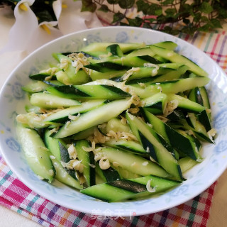 虾皮炒青瓜的做法