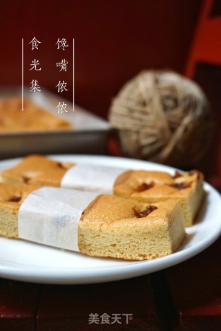 养生红糖桂圆蛋糕条的做法