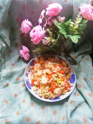 时蔬炒饭的做法