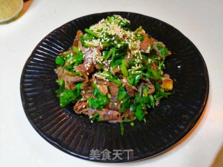 香菜凉拌卤牛肉的做法