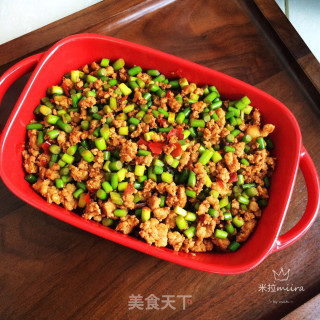 酱肉末炒蒜苔的做法