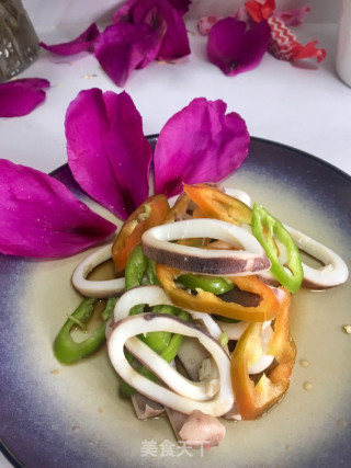 “凉菜”沙拉汁版辣椒拌鱿鱼圈