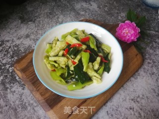 青椒拌黄瓜的做法