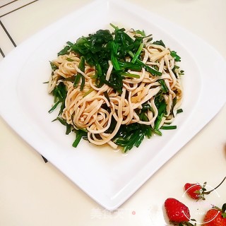 韭菜炒豆皮的做法