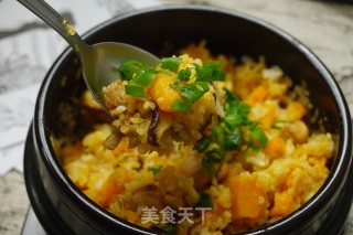 南瓜鸡肉饭的做法