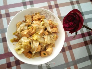 生菜烩豆腐的做法