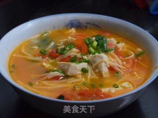 番茄豆腐素菜汤的做法