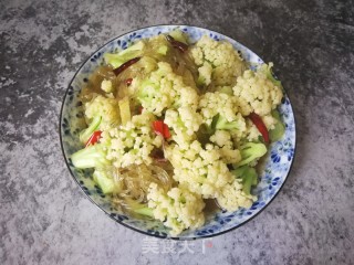 有机花菜炒粉条的做法