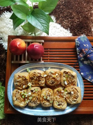 豆腐卜酿香菇肉末的做法