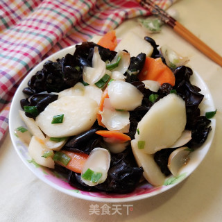 鲜百合山药炒木耳的做法