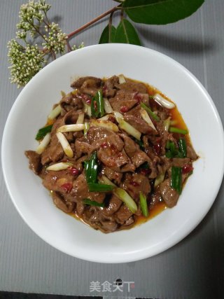 猪肝炒大葱的做法