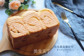 花生酱蓝莓吐司的做法