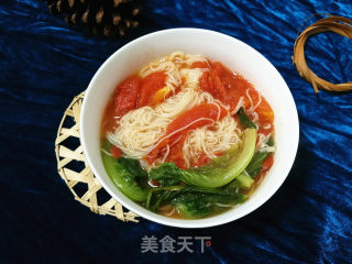 番茄生菜索面汤的做法