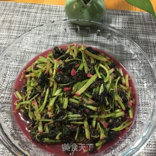 蒜末炒红苋菜的做法