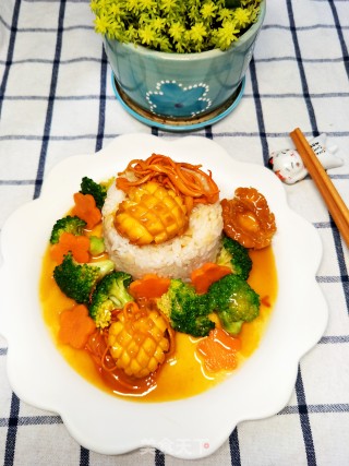 虫草花鲍仔捞饭的做法