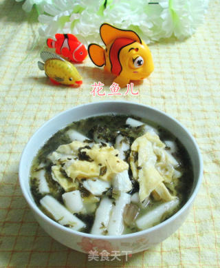 雪菜鸭蛋煮年糕的做法