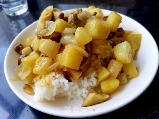 “懒人餐”香菇牛肉咖喱饭的做法
