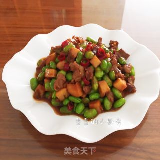 杏鲍菇炒毛豆的做法