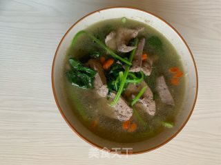 波菜猪肝汤的做法