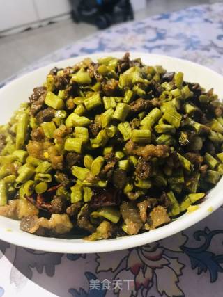 肉末酸豆角的做法