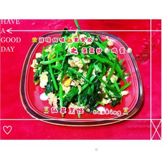 ????‍????仙草烹饪????cooking????‍????：祥瑞宝贝餐桌之菠菜炒鸡蛋的做法