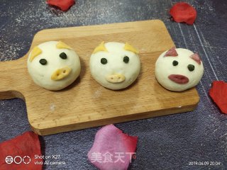 卡通猪猪小馒头的做法