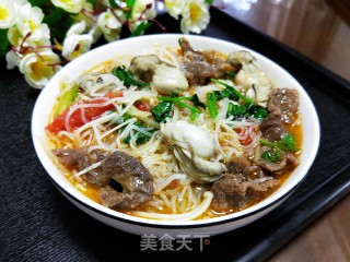生蚝牛肉汤粉的做法