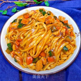 肉丁盖浇面的做法