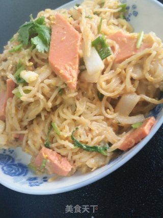 家庭版烤冷面的做法