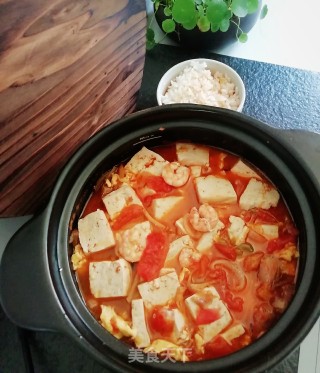 虾仁豆腐锅的做法